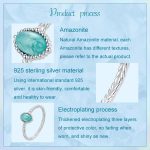 S925 Sterling Silber Platinierter Amazonit Ring – Bild 4