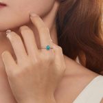 S925 Sterling Silber Platinierter Amazonit Ring – Bild 6