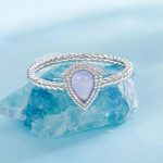 S925 Sterling Silber Platinierter Achat Hauptsteinring – Bild 2