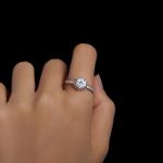 S925 Sterling Silber Moissanit Knospe eingelegter Zirkon Ring – Bild 4