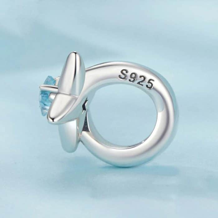 S925 Sterling Silber Oxidierte Flugzeug Starburst DIY Perlen – Bild 3