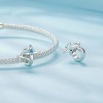 S925 Sterling Silber Oxidierte Flugzeug Starburst DIY Perlen – Bild 4