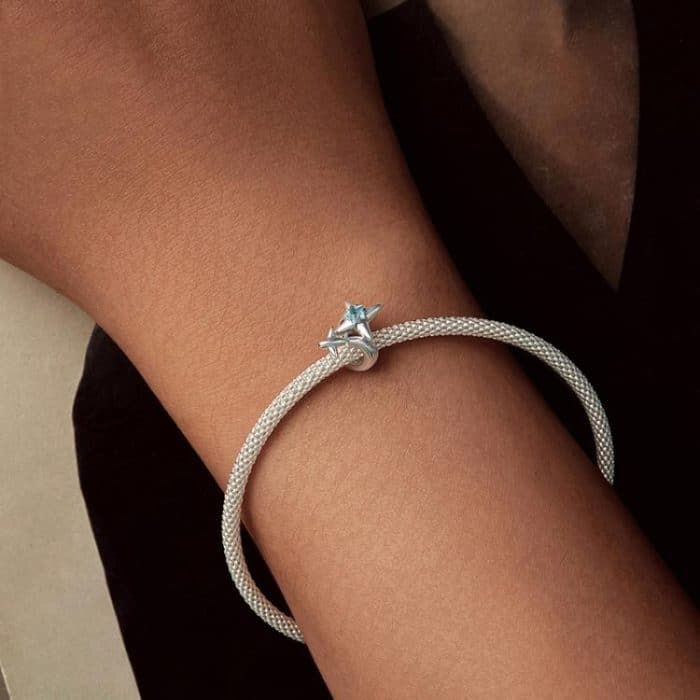 S925 Sterling Silber Oxidierte Flugzeug Starburst DIY Perlen – Bild 7