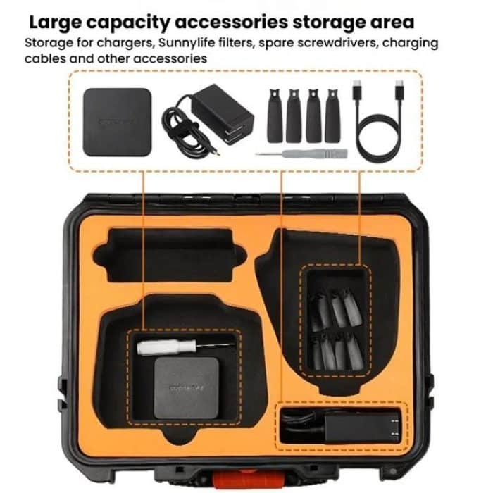 Für DJI Flip Sunnylife AQX-19 Wasserdichter Aufbewahrungskoffer Luftbildkamera Smooth Flying Kit Bag, AQX-19 – Bild 11