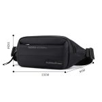 HAOSHUAI Herren Outdoor Laufgürteltasche Lässige Brusttasche Umhängetasche – Bild 9