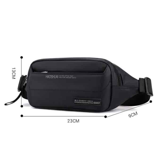 HAOSHUAI Herren Outdoor Laufgürteltasche Lässige Brusttasche Umhängetasche – Bild 9