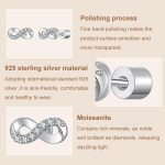 S925 Sterling Silber Glänzende Moissanite Ohrringe Infinity Symbol Ohrringe – Bild 5