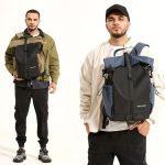 WEPOWER Rucksack für Männer und Frauen in Kontrastfarbe für den Weg zur Arbeit, große Kapazität, Freizeittasche – Bild 2