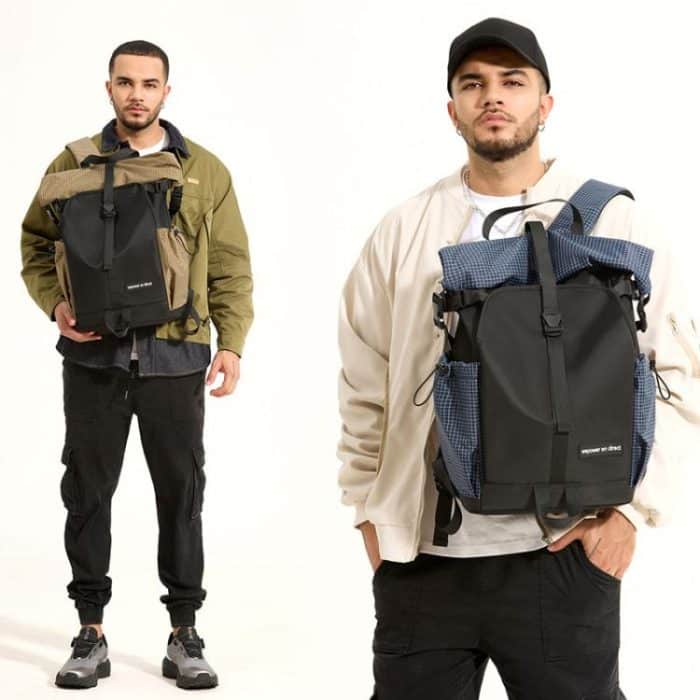 WEPOWER Rucksack für Männer und Frauen in Kontrastfarbe für den Weg zur Arbeit, große Kapazität, Freizeittasche – Bild 2