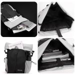 WEPOWER Rucksack für Männer und Frauen in Kontrastfarbe für den Weg zur Arbeit, große Kapazität, Freizeittasche – Bild 4