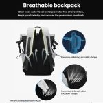 WEPOWER Rucksack für Männer und Frauen in Kontrastfarbe für den Weg zur Arbeit, große Kapazität, Freizeittasche – Bild 5