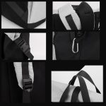 WEPOWER Rucksack für Männer und Frauen in Kontrastfarbe für den Weg zur Arbeit, große Kapazität, Freizeittasche – Bild 8