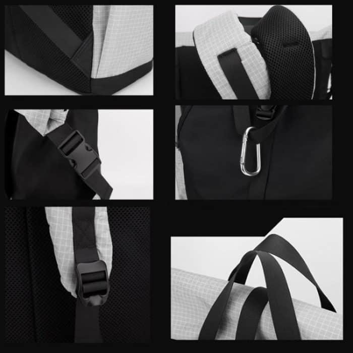 WEPOWER Rucksack für Männer und Frauen in Kontrastfarbe für den Weg zur Arbeit, große Kapazität, Freizeittasche – Bild 8