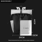 WEPOWER Rucksack für Männer und Frauen in Kontrastfarbe für den Weg zur Arbeit, große Kapazität, Freizeittasche – Bild 9