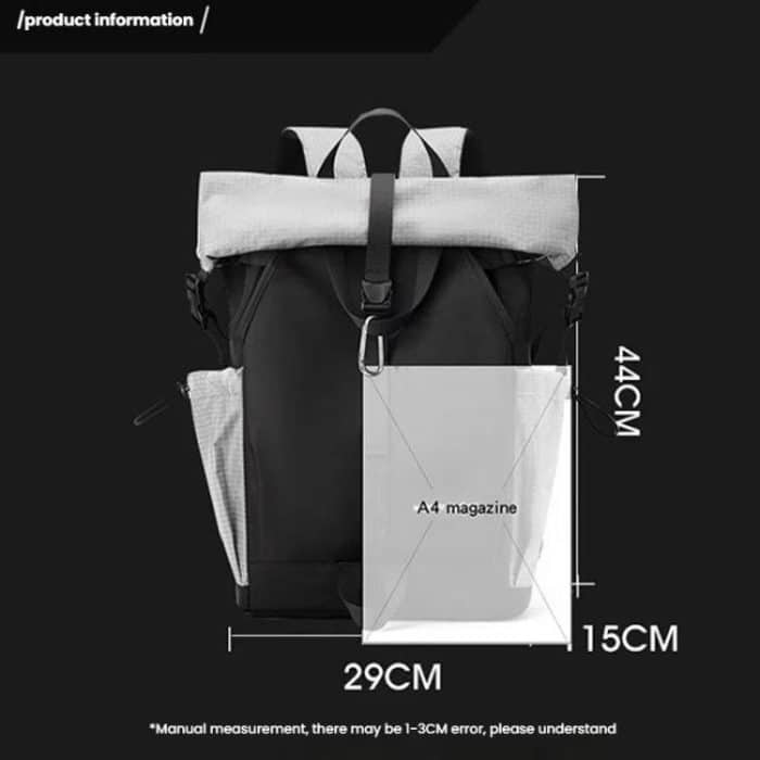 WEPOWER Rucksack für Männer und Frauen in Kontrastfarbe für den Weg zur Arbeit, große Kapazität, Freizeittasche – Bild 9