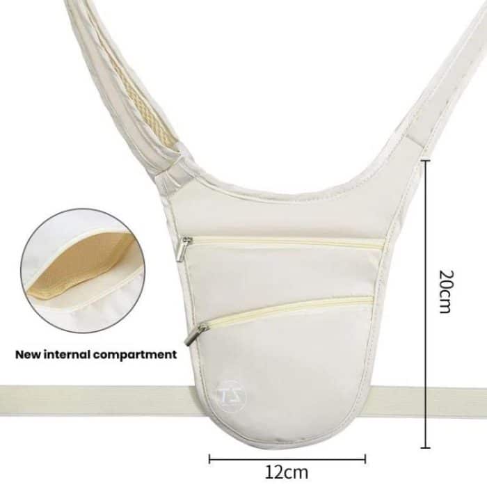 Atmungsaktive Sport-Hüfttasche, unsichtbar, Diebstahlschutz, für Männer und Frauen, Reise-Crossbody, Aufbewahrungstasche für Telefonwechsel – Bild 3