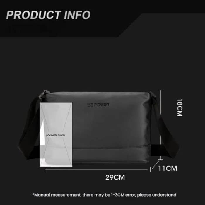 WEPOWER Einfache Umhängetasche Für Männer Licht Casual Pendler Messenger Pack – Bild 9