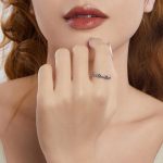 S925 Sterling Silber Platin Herz Twist Muster Zirkon Ring – Bild 5