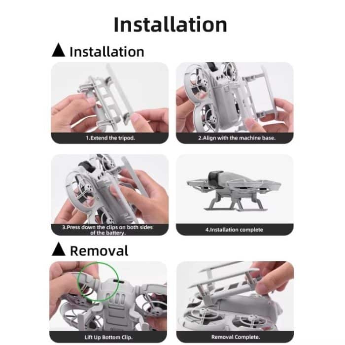 Für DJI Neo BRDRC NEO021 Steigerung Ständer Drone Fahrwerk Klapp Schlitten Ständer, NEO021 – Bild 8