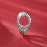 S925 Sterling Silber Platinierte Romantische Textur Herz DIY Perlen – Bild 3