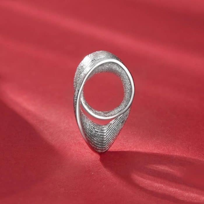 S925 Sterling Silber Platinierte Romantische Textur Herz DIY Perlen – Bild 3