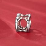 S925 Sterling Silber Platinierte rosa Herz DIY Perlen – Bild 3