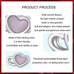 S925 Sterling Silber Platinierte rosa Herz DIY Perlen – Bild 6