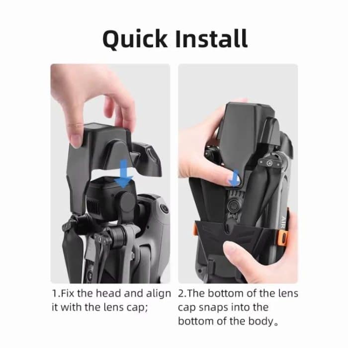 Für DJI Air 3S BRDRC Objektiv Schutzhülle Staubdicht Anti-Klopf Fest Clip Gimbal Protector – Bild 8