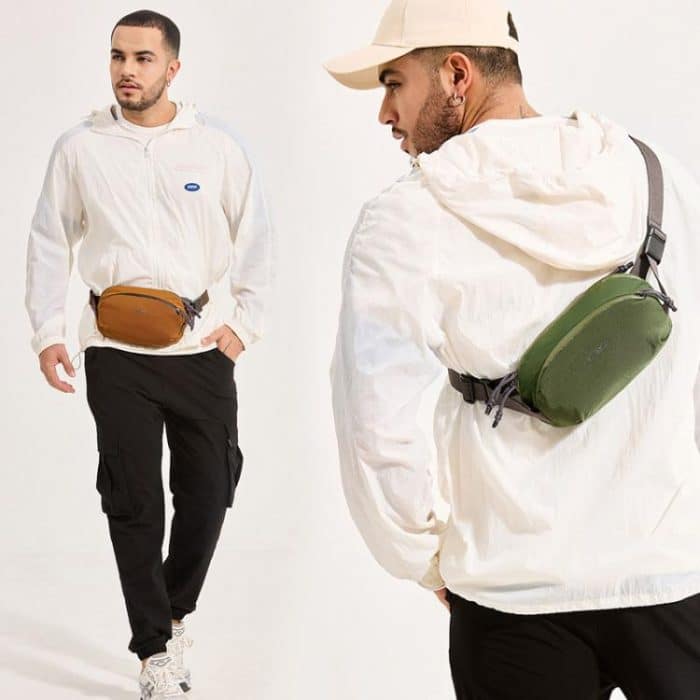 WEPOWER Männer Brust Tasche Personalisierte Pendler Schulter Tasche Handy Taille Pack – Bild 2