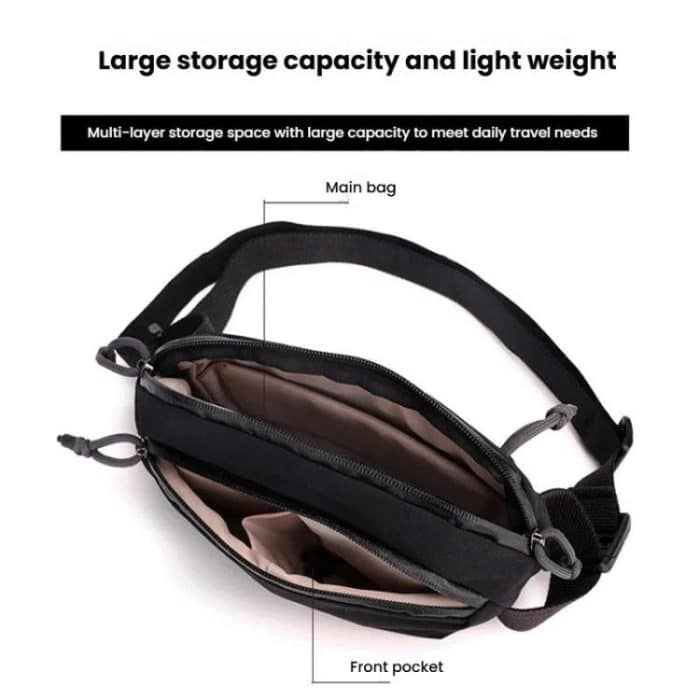 WEPOWER Männer Brust Tasche Personalisierte Pendler Schulter Tasche Handy Taille Pack – Bild 5