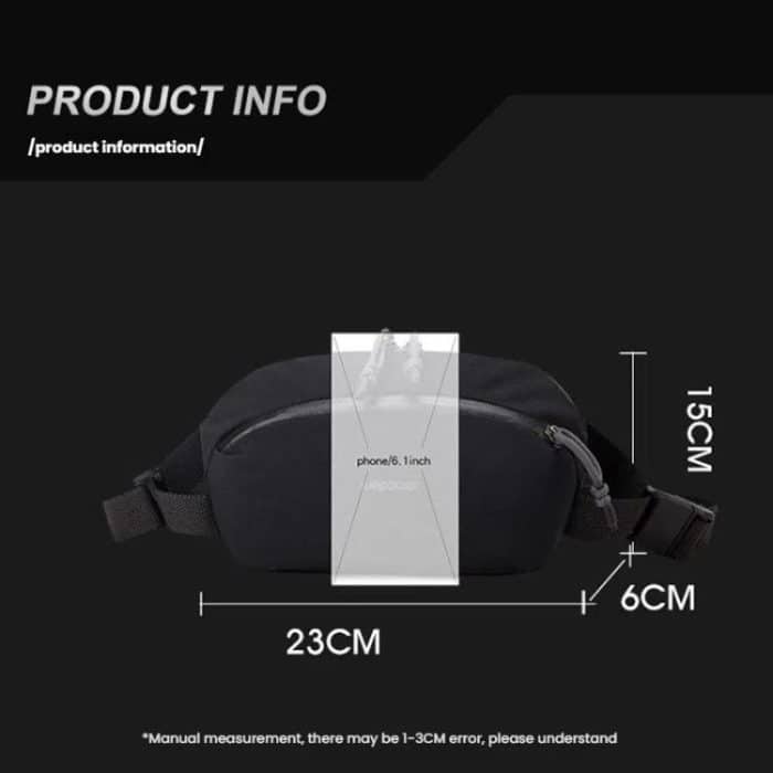 WEPOWER Männer Brust Tasche Personalisierte Pendler Schulter Tasche Handy Taille Pack – Bild 8