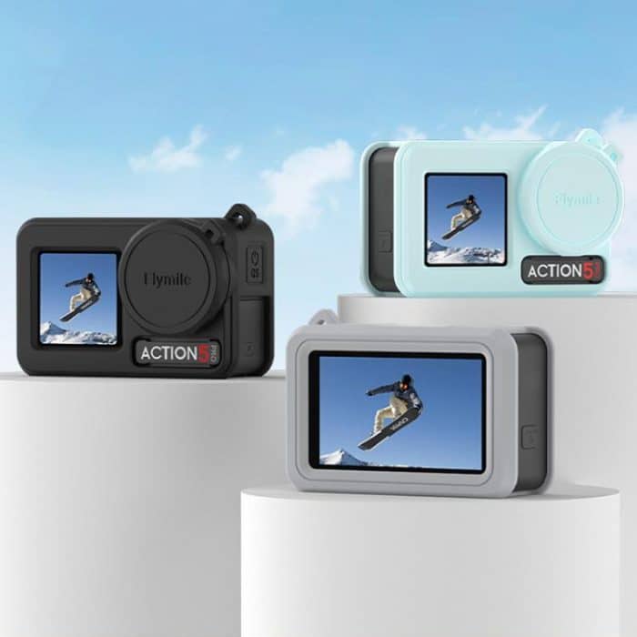 Für DJI Osmo Action 3/4/5 Pro Flymile Silikon Abdeckung Sport Kamera Objektiv Drop Fällen – Bild 2