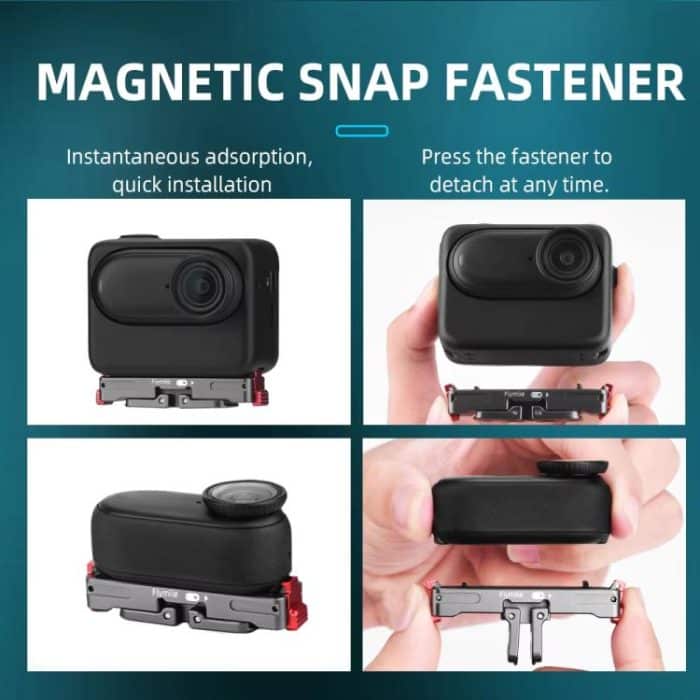 Für Insta360 GO 3 / 3S Flymile Magnetische Metall Quick Release Basis Sport Kamera Adapter Halterung, For Insta360 GO 3 / 3S – Bild 7