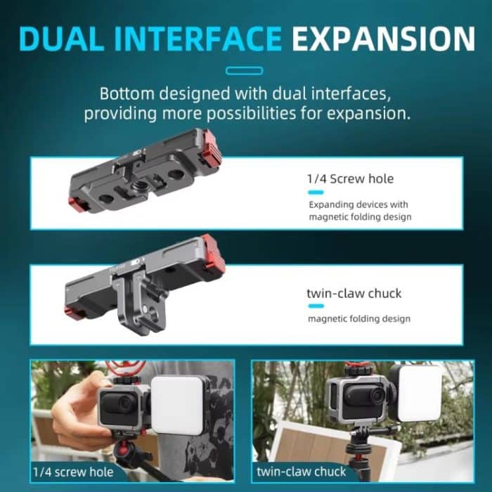 Für Insta360 GO 3 / 3S Flymile Magnetische Metall Quick Release Basis Sport Kamera Adapter Halterung, For Insta360 GO 3 / 3S – Bild 9