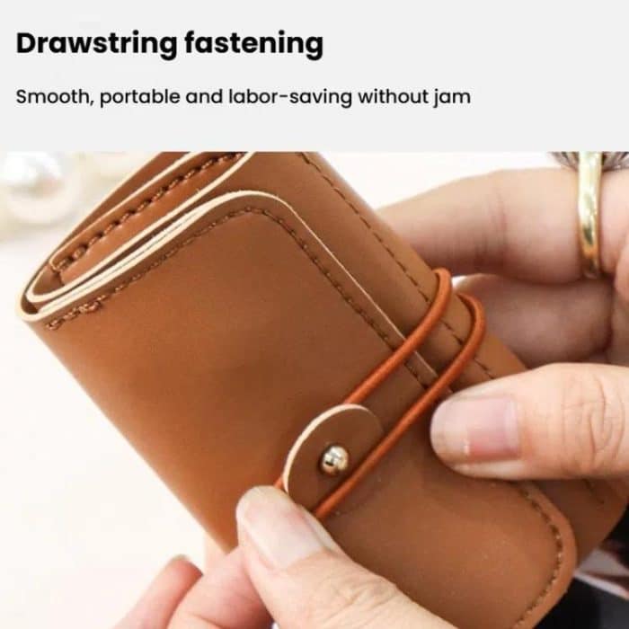 PU Multifunktions Schmuck Tasche Reise Tragbare Ohrringe Ringe Halsketten Armbänder Schmuck Lagerung Tasche – Bild 7