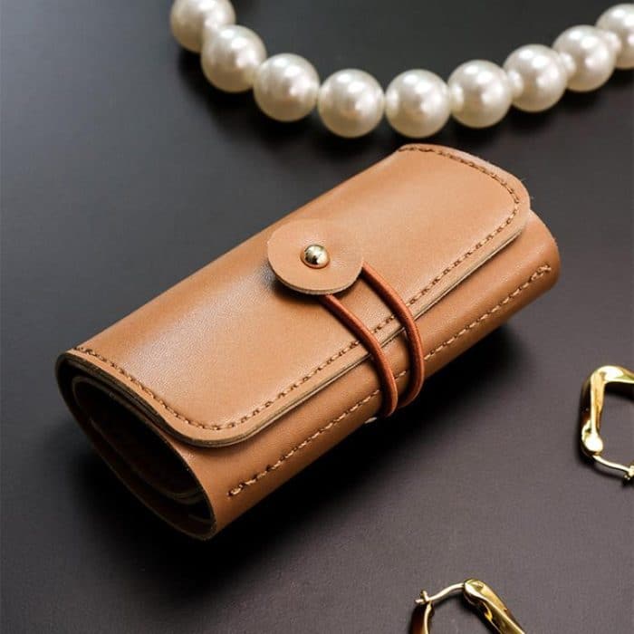 PU Multifunktions Schmuck Tasche Reise Tragbare Ohrringe Ringe Halsketten Armbänder Schmuck Lagerung Tasche – Bild 10