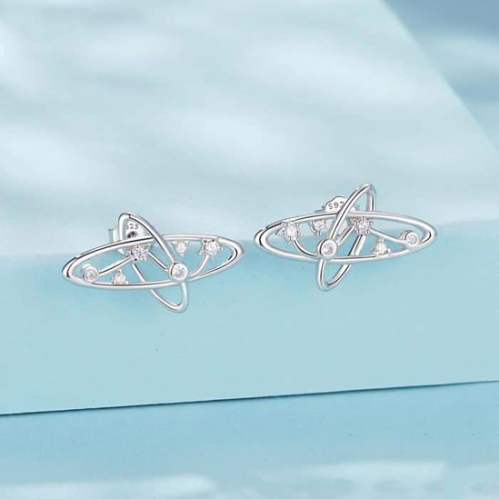 S925 Sterling Silber Geheimnisvolle Galaxy Hohl Ohrringe – Bild 2