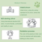 S925 Sterling Silber Oxidiert Niedlichen Hohlen Pfotenabdruck Perlen Tier Armband Zubehör – Bild 5