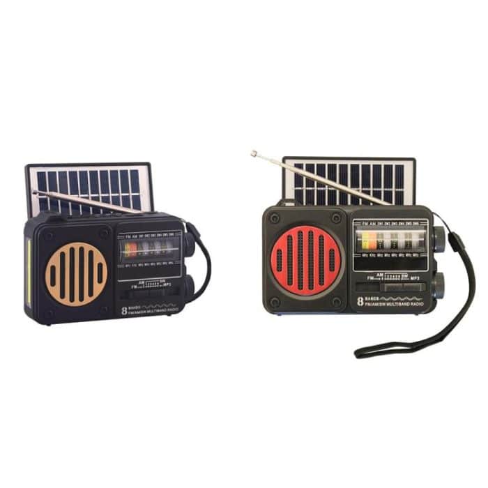 322BTS Solar-Multibandantenne FM-Radio Tragbare Taschenlampe Bluetooth-Lautsprecher – Bild 2