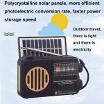 322BTS Solar-Multibandantenne FM-Radio Tragbare Taschenlampe Bluetooth-Lautsprecher – Bild 8