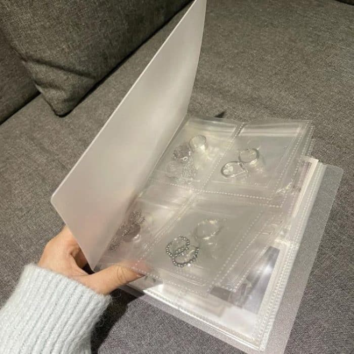 Transparente Antioxidations-Schmuckaufbewahrung Alben Desktop Drawer Organizer Halskette Armband Ring Buch – Bild 3