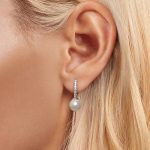 S925 Sterling Silber Glänzende Moissanite Shell Perle Ohrringe – Bild 6