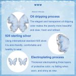 S925 Sterling Silber Schmetterling Ohrringe Frische Tier Ohrringe – Bild 5