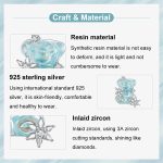 S925 Sterling Silber Niedliche Tier Eis Transparent Bär Ohrringe – Bild 5