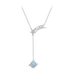 S925 Sterling Silber Nano Opal Kosmische Planet Meteor Halskette