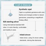 S925 Sterling Silber Nano Opal Kosmische Planet Meteor Halskette – Bild 4