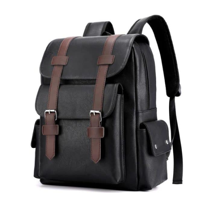 TBD0605785001A.jpg OUMANTU 975 PU-Leder Große Kapazität Reise Laptop Rucksack Casual Schultasche – Bild 1
