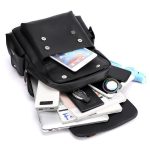 OUMANTU 975 PU-Leder Große Kapazität Reise Laptop Rucksack Casual Schultasche – Bild 5