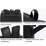 OUMANTU 975 PU-Leder Große Kapazität Reise Laptop Rucksack Casual Schultasche – Bild 9