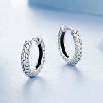 S925 Sterling Silber Oxidierte Schlangenmuster Ohrringe – Bild 2